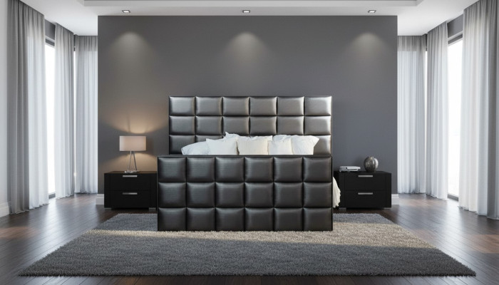 Schlafzimmer Betten Kunstleder Luxus Bett Boxspringbett 180 x 200 cm