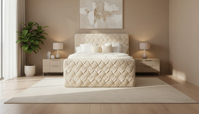 Luxus Betten Modern Bettrahmen 180x200 cm Design Schlafzimmer Möbel Kopfteil