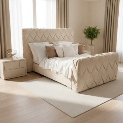 Luxus Schlafzimmer Möbel Betten Modern Bettrahmen 140x200 cm Design Kopfteil