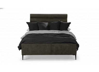 Textil Bett Grau Design Luxus Doppel Schlafzimmer Betten Doppelbett