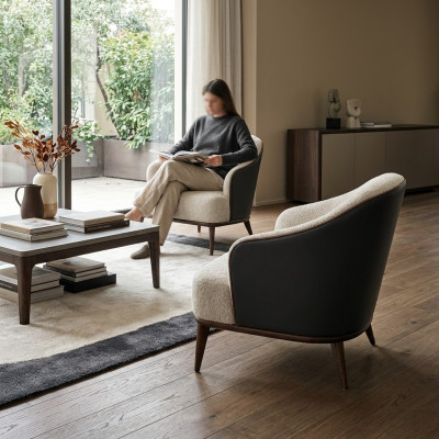 Sessel Sitz Modern Design Wohnzimmer braun Stil Luxus Fernsehsessel   