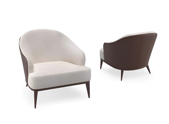 Sessel Sitz Modern Design Wohnzimmer braun Stil Luxus Fernsehsessel   