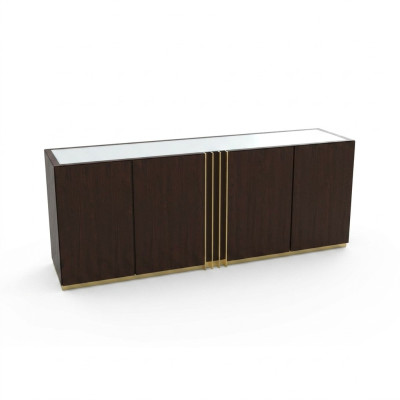 Wohnzimmer Kommode Lowboard braun Sideboard Holz Modern Möbel 208x49x80cm