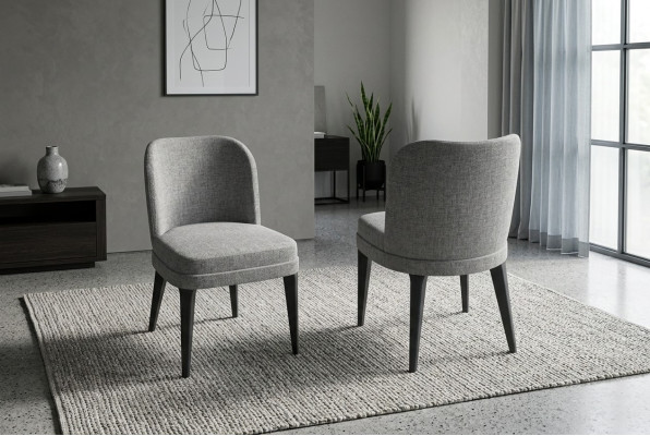 Esszimmerstuhl Luxus Modern Stühle Textil Design Stuhl Möbel Lehnstuhl