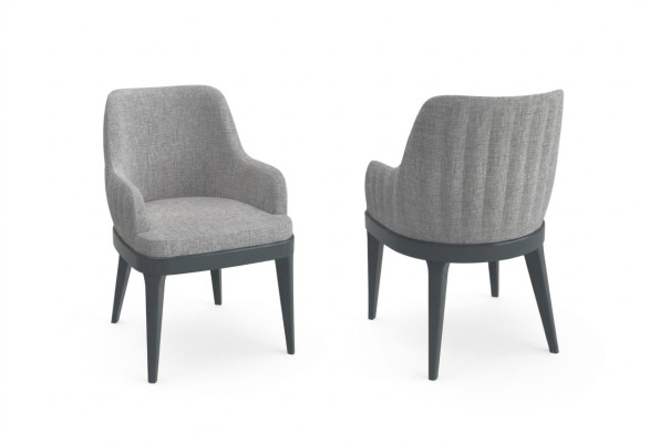 Moderner Stühle Stoff Holz Design Stuhl Lehnstuhl Luxus Polster Textil  