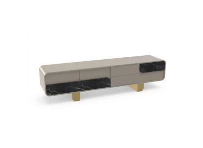TV Ständer RTV Lowboard Klassische Grau Holz Modern Wohnzimmer Neu