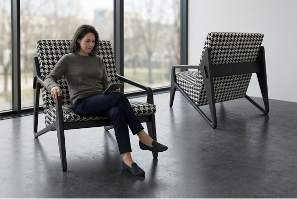 Luxus Sessel Wohnzimmer Textil Sessel Modern Design Polsterung Neu