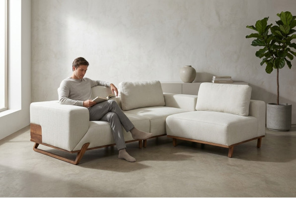 Design Wohnzimmer Sofa Möbel Ecksofa Textilpolster Couch L Form Sofas