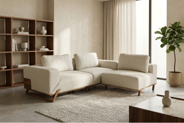 Design Wohnzimmer Sofa Möbel Ecksofa Textilpolster Couch L Form Sofas