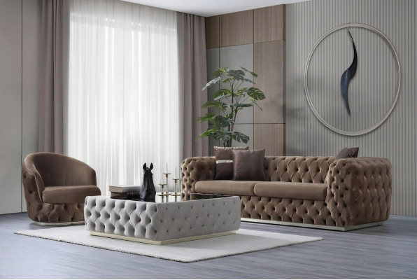 Designer Wohnzimmer set 3 + 1 Sitzer Möbel Luxus und Modernes set 2tlg