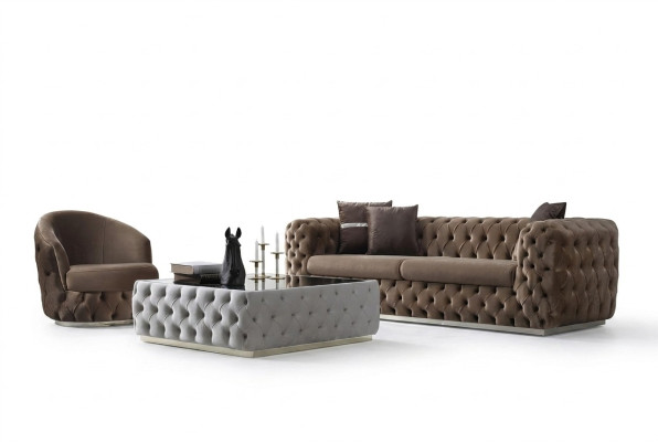 Designer Wohnzimmer set 3 + 1 Sitzer Möbel Luxus und Modernes set 2tlg