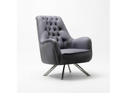 Sessel Design Couch Sofa Relax Textil Polster Sitzer Luxus Grau Neu