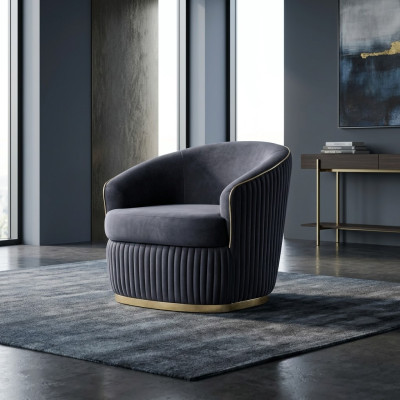 Designer Club Lounge Sessel blau Relax für Wohnzimmer Hotel Luxus Neu