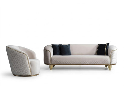 Sofagarnitur 2tlg Wohnzimmer Sofa 3 Sitz Sessel Modern Design Couch