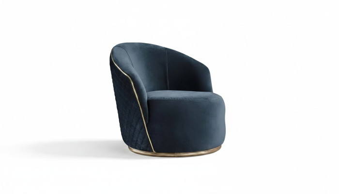 Luxus Sessel Polster Relax Lounge Club Möbel Design Sessel Blau neu
