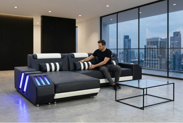 Ecksofa Eckgarnitur Sofa Couch Polster Wohnlandschaft Garnitur L Form