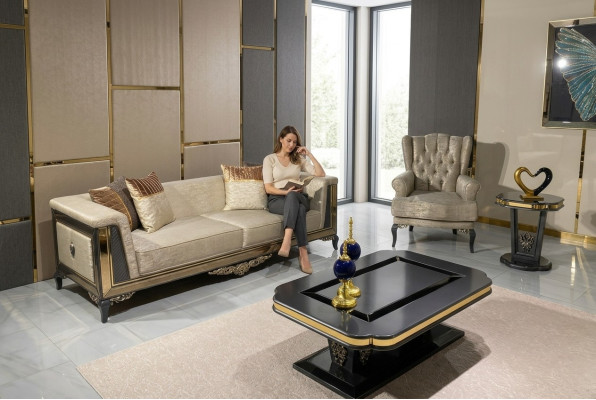 Design Sofas Polster Couchen Textil Relax Sofagarnitur 3+1 Sitzer Set
