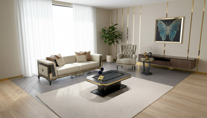 Design Sofas Polster Couchen Textil Relax Sofagarnitur 3+1 Sitzer Set