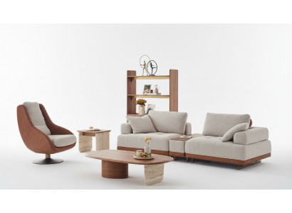 Modern Sofagarnitur 3+1 Sitzer Beige Design Set Wohnzimmer Sofa Couch