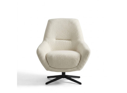 Luxus Sessel Beige Drehbar Wohnzimmer Stil Polsterung Textil Lounge Club