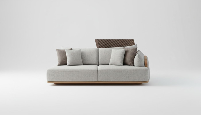 Luxuriöse 3-Sitzer Sofa Helles Farbe Modern Möbel in Wohnzimmer