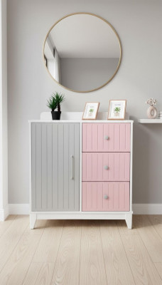 Kommode in Kinderzimmer Modern Elegante Kommode Holz Mehrfarbig Möbel