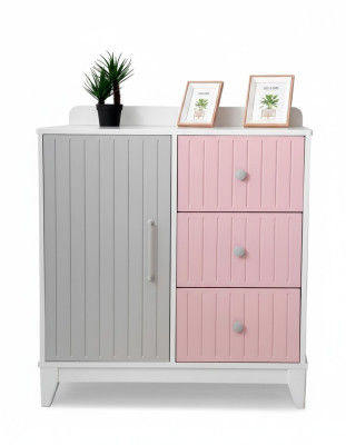 Kommode in Kinderzimmer Modern Elegante Kommode Holz Mehrfarbig Möbel