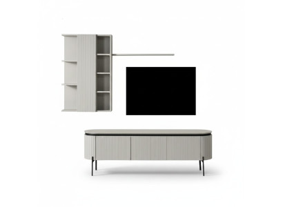 Perfekte Wohnzimmer Set Besteht aus TV-Lowboard und Wandschrank 2tlg.