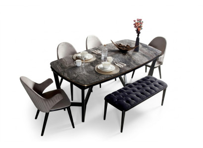 Luxuriös Esszimmer Set Besteht aus Esstisch und 4x Stühle Neuheit 5tlg.