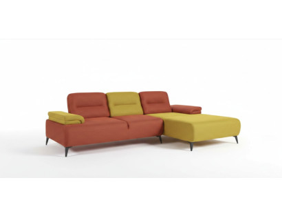  Zweifarbiges L-Form Ecksofa Designer Wohnzimmer Sofa Moderne Couchen