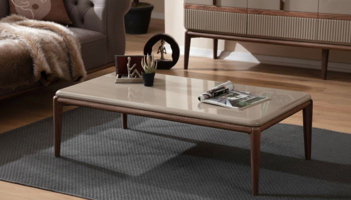 Brauner Holz Couchtisch Wohnzimmer Designer Möbel Luxus Stilvolle Tische