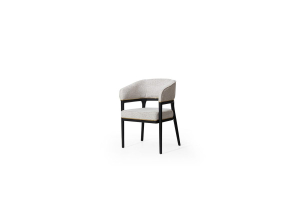 Weiß-Schwarzer Esszimmerstuhl Lehnstühle Designer Esszimmer Stühle Neu