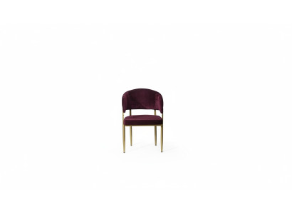 Dunkel-Lila Esszimmer Stuhl Designer Metallrahmen Esszimmer Holz Stühle