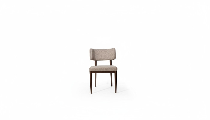 Designer Beiger Textilstuhl Esszimmer Braue Holzfüße Designer Möbel
