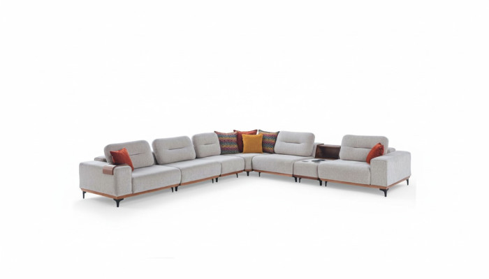 Weißes Ecksofa Designer L-Form Couch Polstersofas Wohnzimmer Couchen