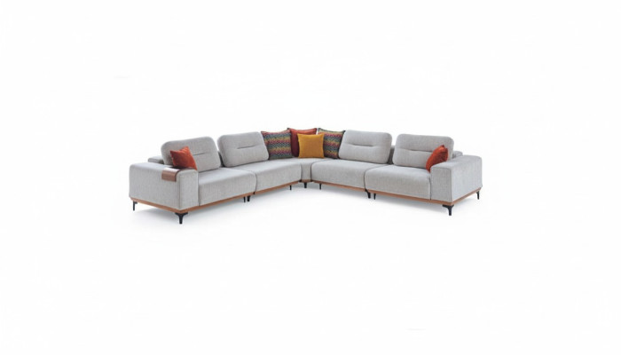 Weißes Exklusives L-Form Polstersofa Designer Ecksofa Wohnzimmer Sitzer