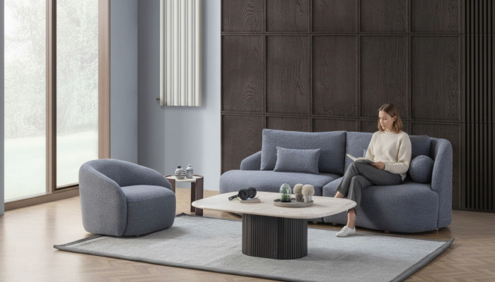 Komplette Wohnzimmer Sitzgarnitur Designer Dreisitzer Sofa Sessel 2tlg