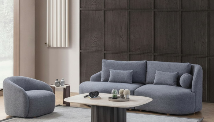 Komplette Wohnzimmer Sitzgarnitur Designer Dreisitzer Sofa Sessel 2tlg