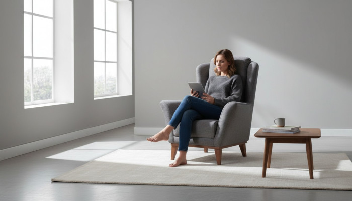 Polster Einsitzer Designer Wohnzimmer Armlehnensessel Textil 1-Sitzer