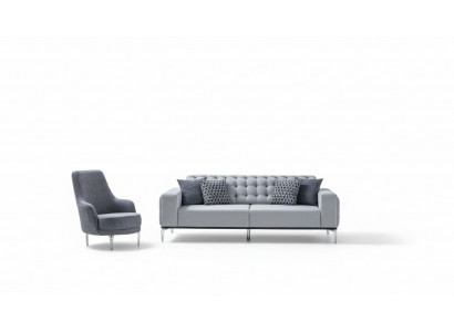 Exklusive Wohnzimmer Set von 2tlg. Sofagarnitur 3 Sitzer und Sessel Neu