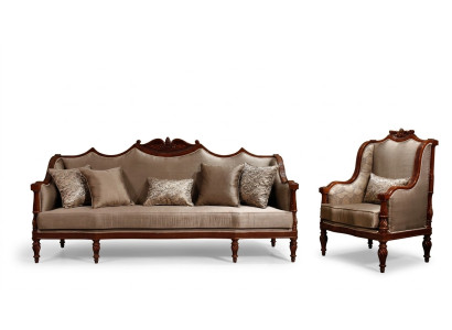 Klassische Wohnzimmer Polstergarnitur 3+1 Sitzer Designer 2tlg Set Neu