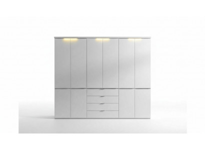 Weißer Kleiderschrank 4-Schubladen Schlafzimmer Schränke Holz Möbel 