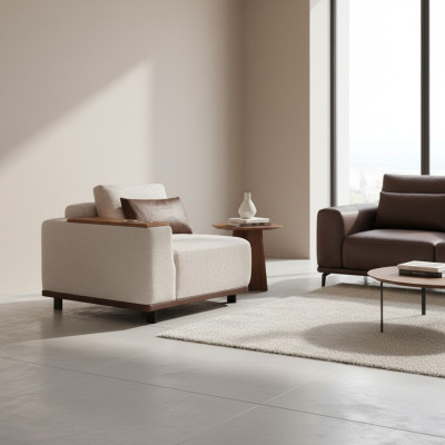 Beiges Modulsofa Designer Ecksofas L-Form Couchen Wohnzimmer Möbel Neu