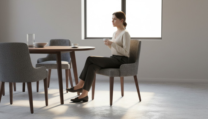 Exclusive Grau Stühl mit Holz braun Füße Design Esszimmer Neuheit