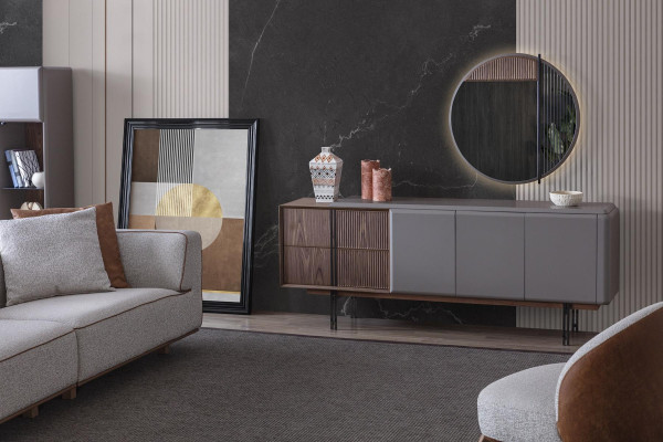 Exclusive Esszimmer Set Besteht aus 2tlg. Anrichte und Spiegel Neuheit