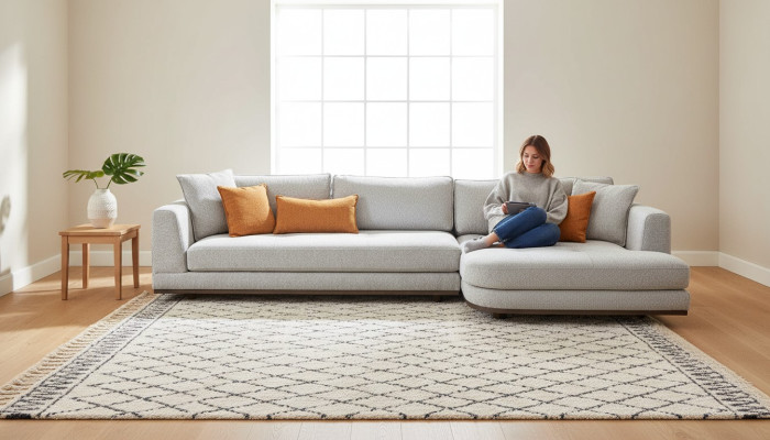 Luxus Ecksofa L - Form Modern Möbel von Wohnzimmer Grau farbe Designer