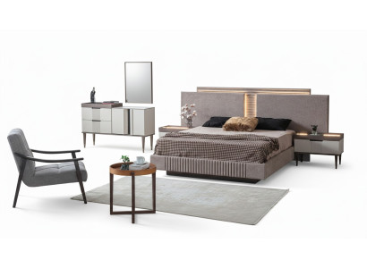 Design Schlafzimmer 5 tlg. Schlafzimmer Set Bett Nachttisch Schminktisch