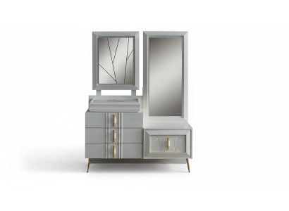 Schminktisch mit Spiegel Luxus Konsole Exclusive Schlafzimmer set 2tlg