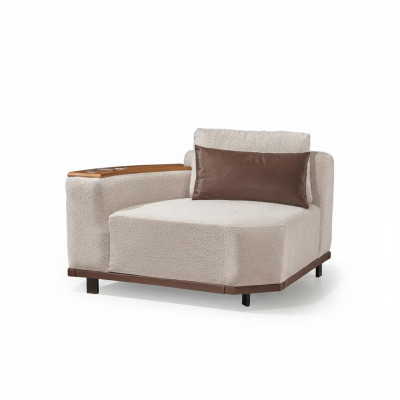 Beiges Modulsofa Designer Ecksofas Wohnzimmer Luxuriöse Polster Couchen