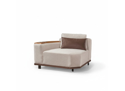 Exklusives Beiges Ecksofa L-Form Wohnzimmer Eckcouch Polstersofas Neu